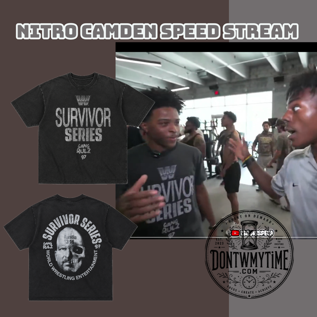 Nitro Camden IShowSpeed Stream WWE Survivor Series Vintage 97 Shirt
