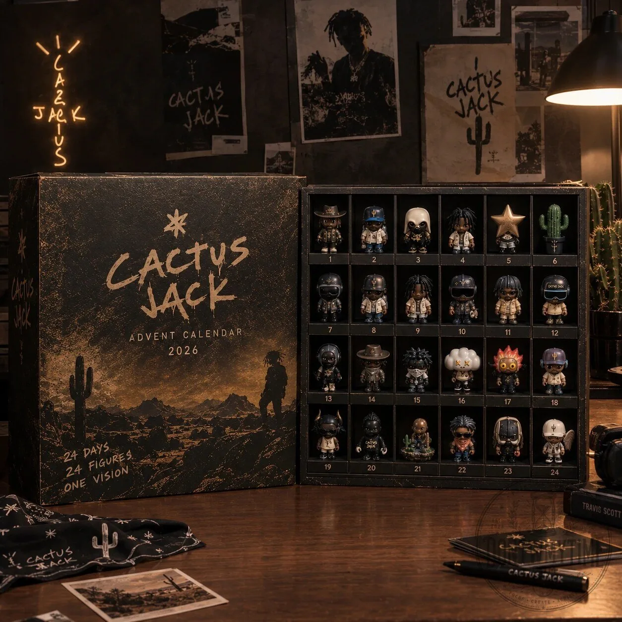 Travis Scott Cactus Jack 2026 Advent Calendar 24 Days Figure Box Set