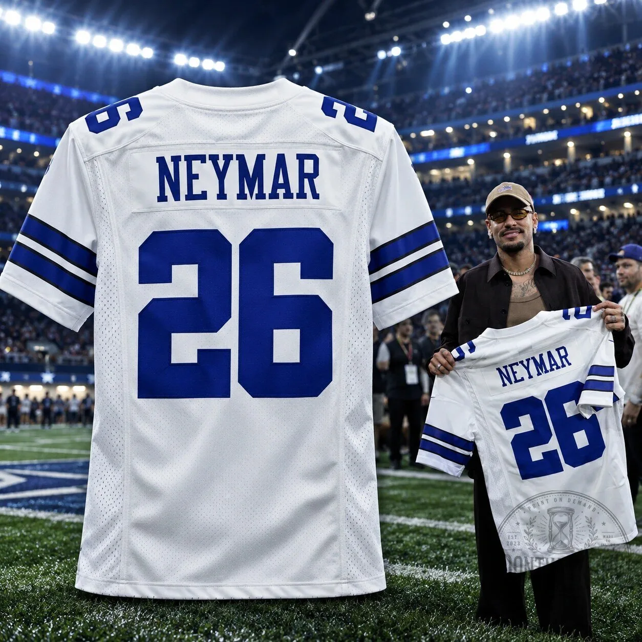 Neymar Jr 26 Dallas Cowboy Limited Jersey 11 Neymar Jr 26 Dallas Cowboy Limited Jersey product image showing design and details