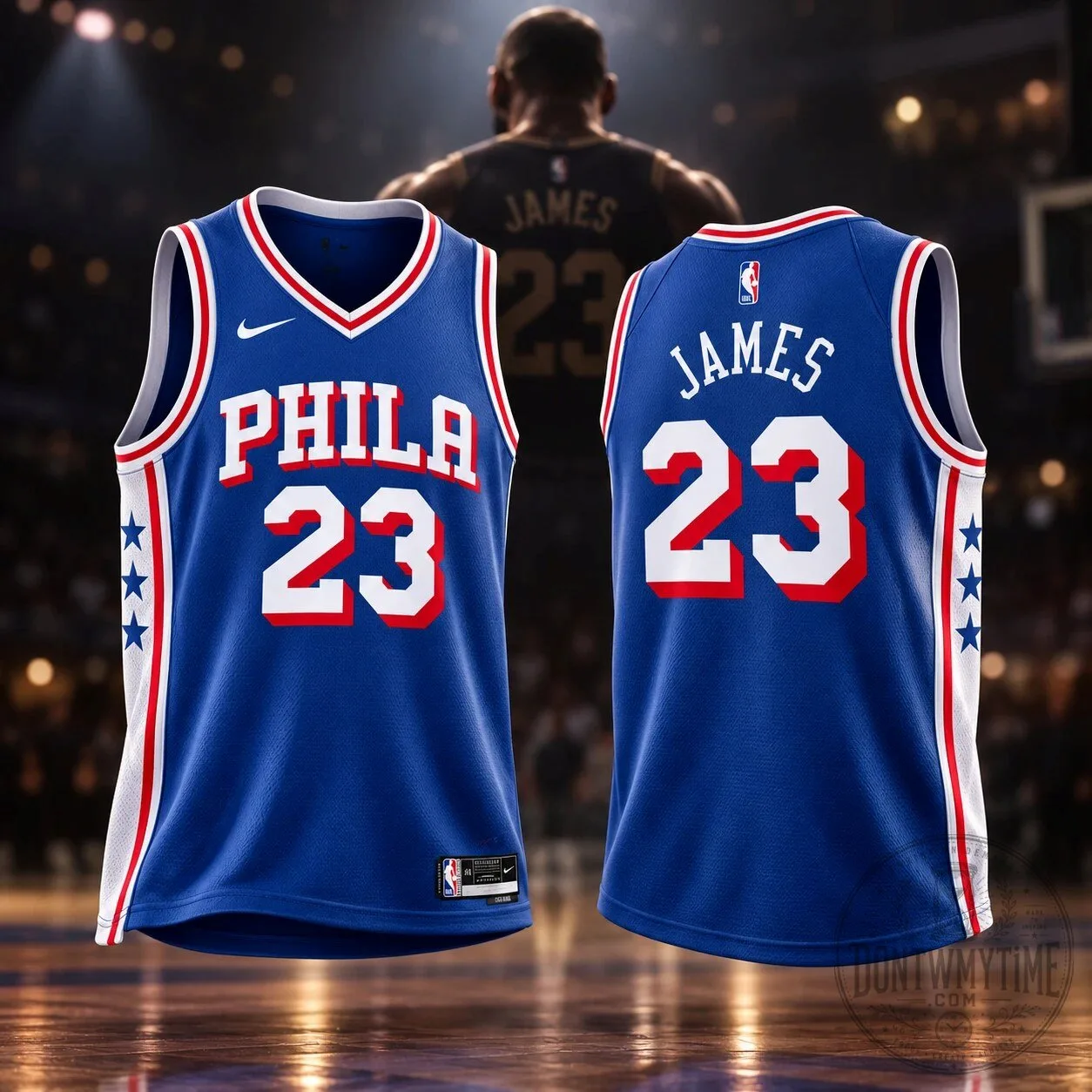 LeBron James Royal Philadelphia 76ers Swingman Jersey