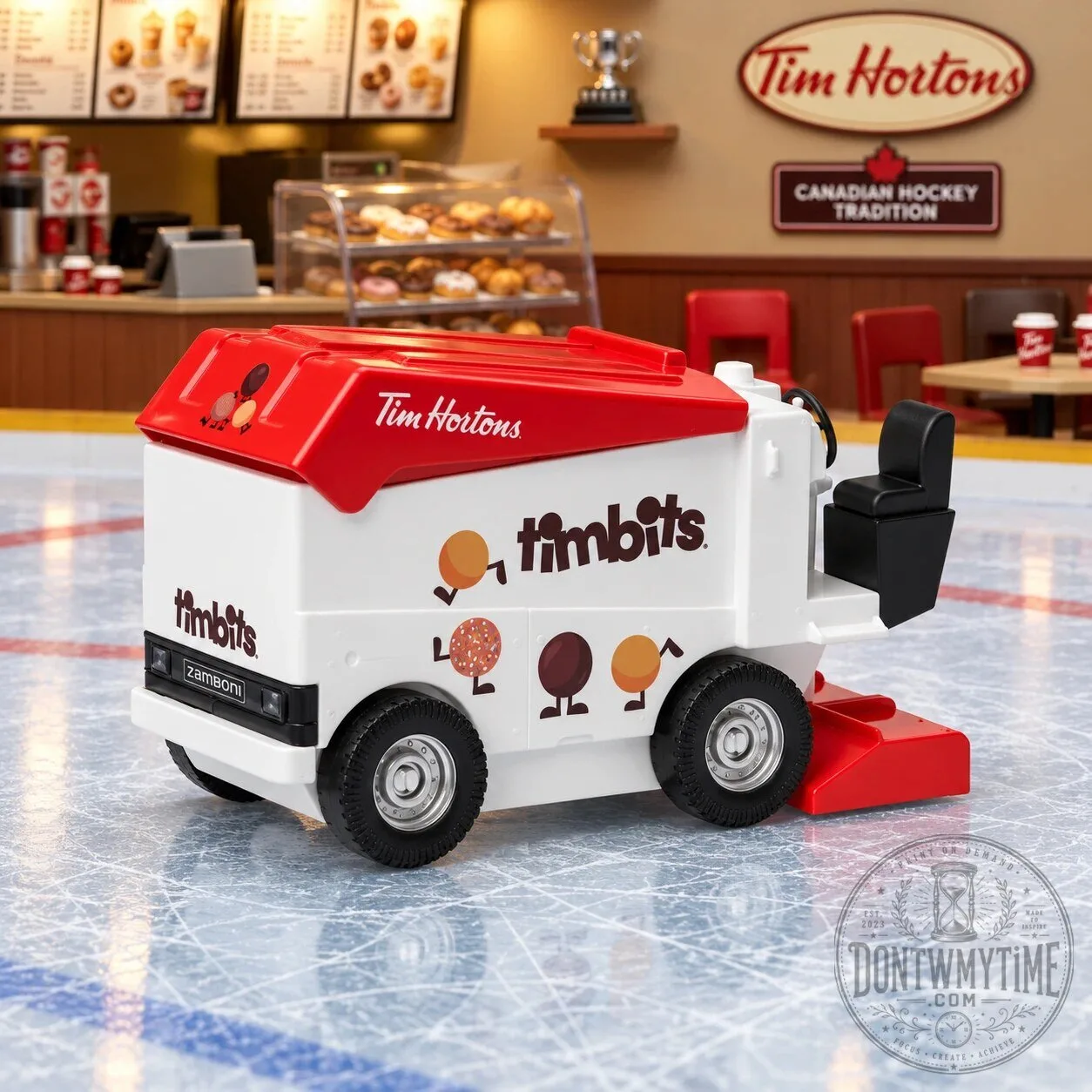 Tim Hortons Timbits Collectors Zamboni Hockey Card Holder Red Version 5 Tim Hortons Timbits Collectors Zamboni Hockey Card Holder Red Version