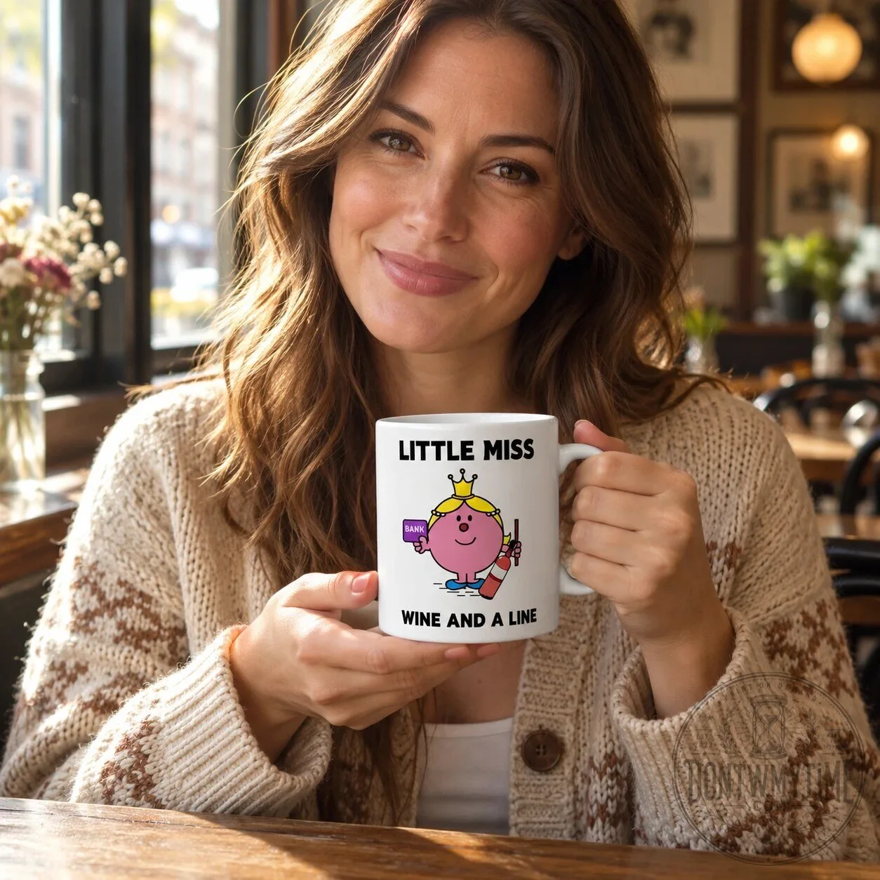 Little Miss Wine and a Line Mug Funny Novelty Cup 4 Little Miss Wine and a Line Mug Funny Novelty Cup