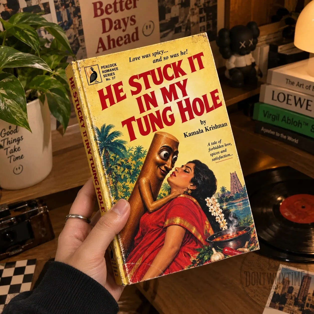 He Stuck It In My Tung Hole Tung Tung Sahur Meme Funny Book Decor