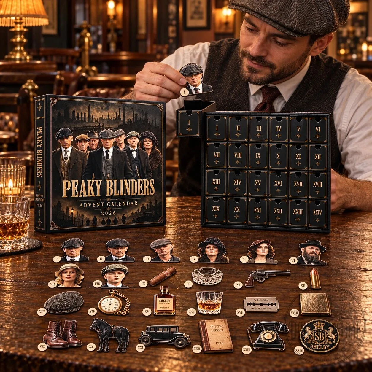 Peaky Blinders 2026 Advent Calendar 24 Days Christmas Countdown Box 9 Peaky Blinders 2026 Advent Calendar 24 Days Christmas Countdown Box product image showing design and details