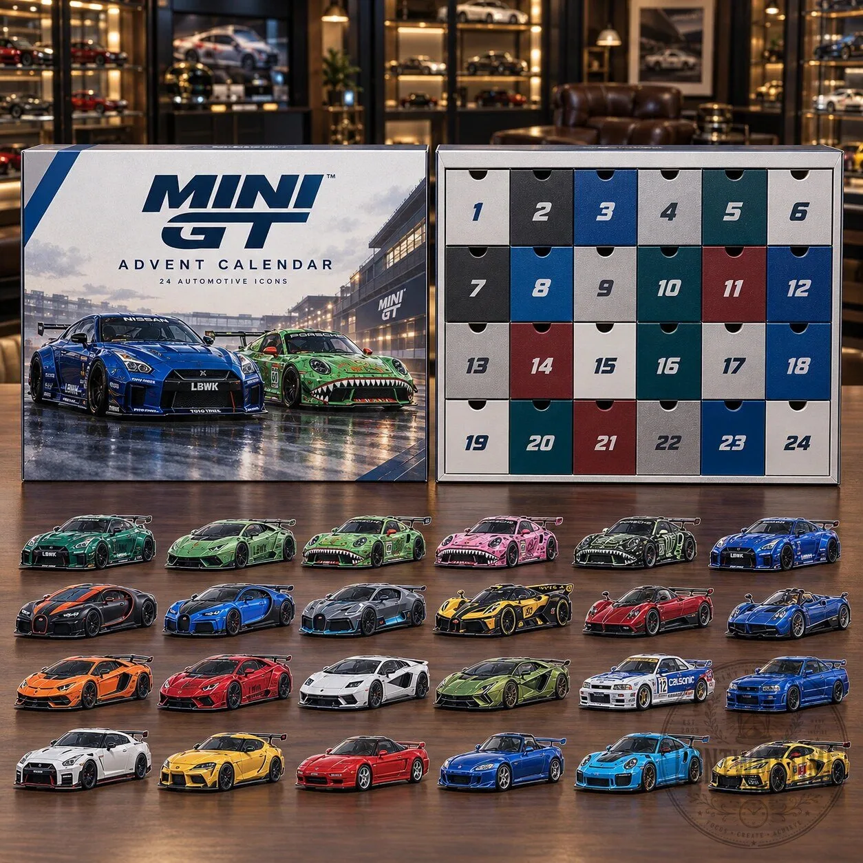 MINI GT 2026 Advent Calendar 24 Days Diecast Model Cars Set