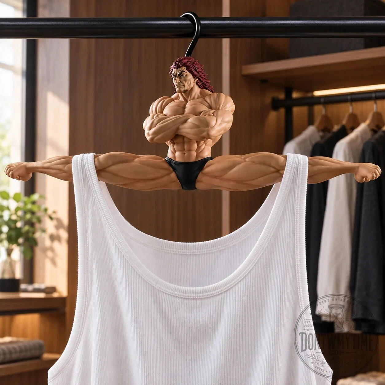 Banpresto Baki Yujiro Hanma Clothes Hanger Figure 11 Banpresto Baki Yujiro Hanma Clothes Hanger Figure product image showing design and details