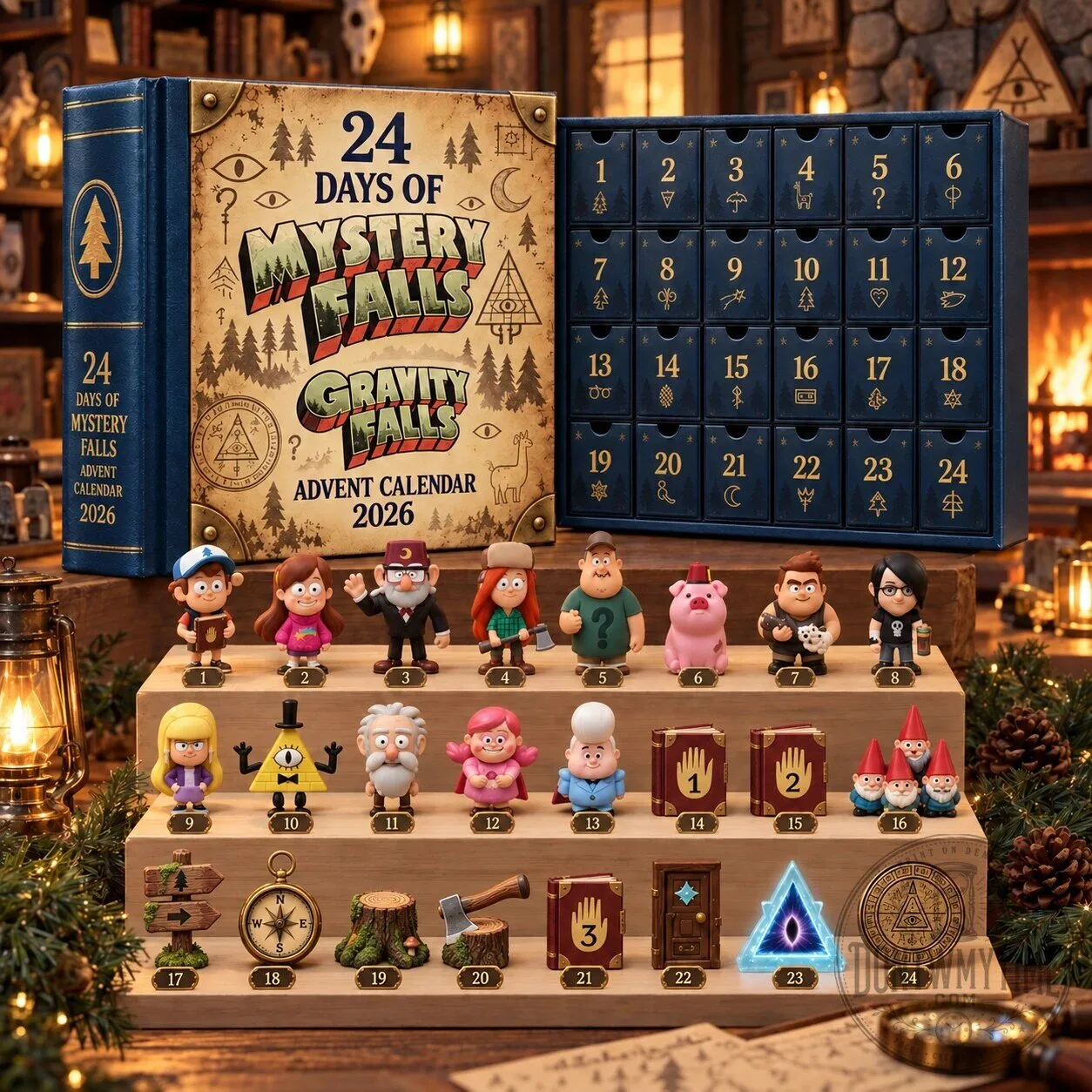 Gravity Falls 24 Days of Mystery Falls 2026 Advent Calendar
