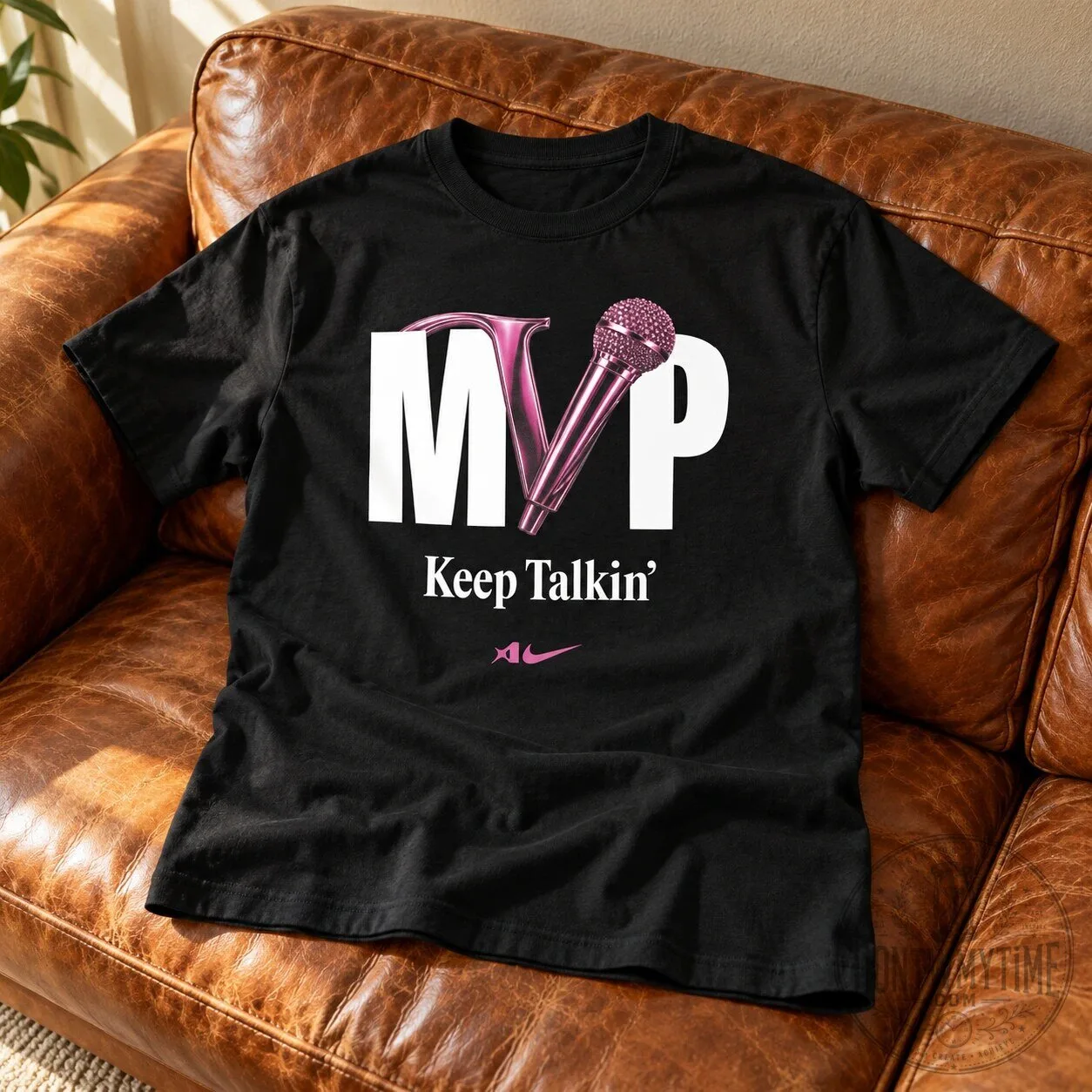 A'ja Wilson Nike Keep Talkin MVP Black T-Shirt 10 A'ja Wilson Nike Keep Talkin MVP Black T-Shirt product image showing design and details
