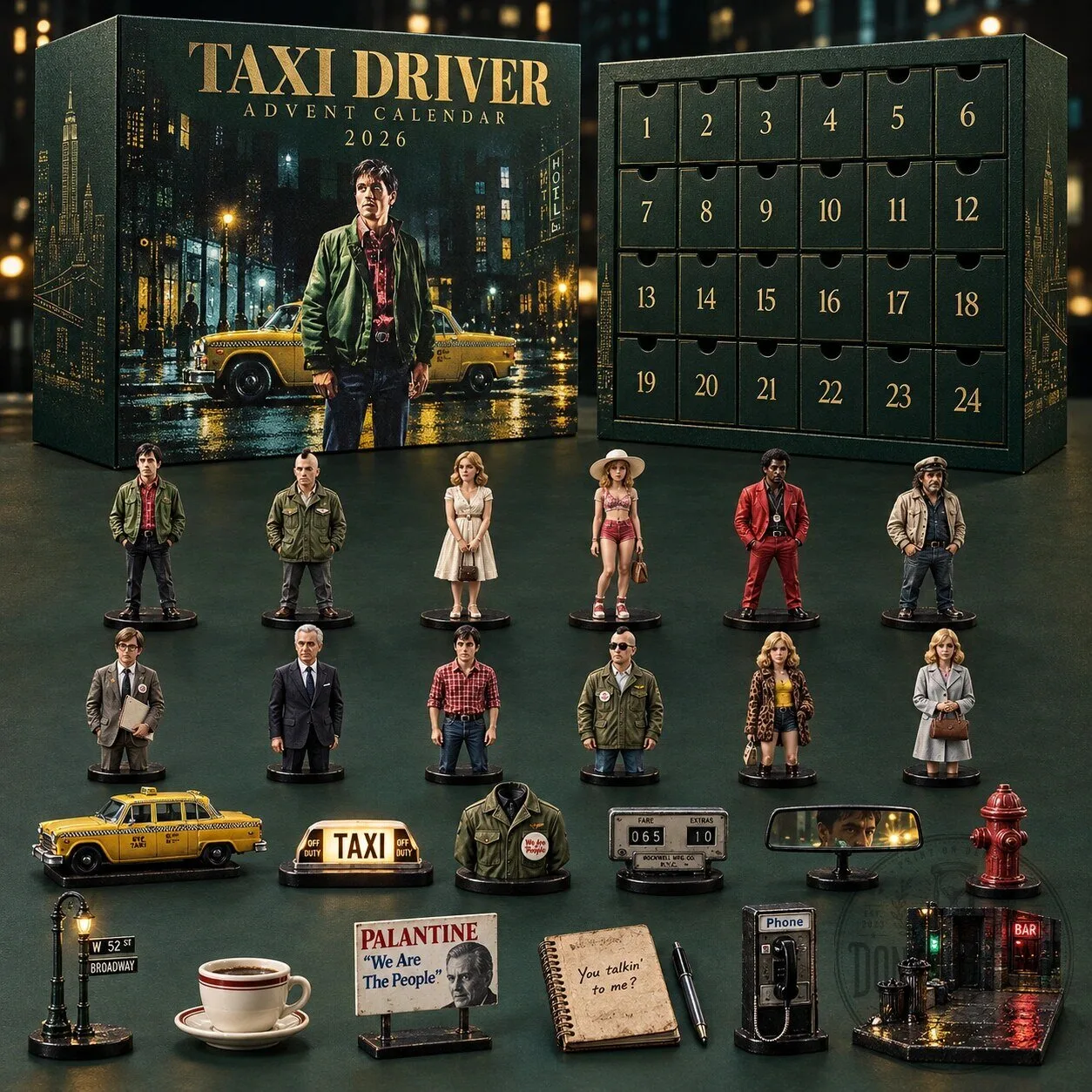 Taxi Driver Robert De Niro Advent Calendar 2026 9 Taxi Driver Robert De Niro Advent Calendar 2026 product image showing design and details