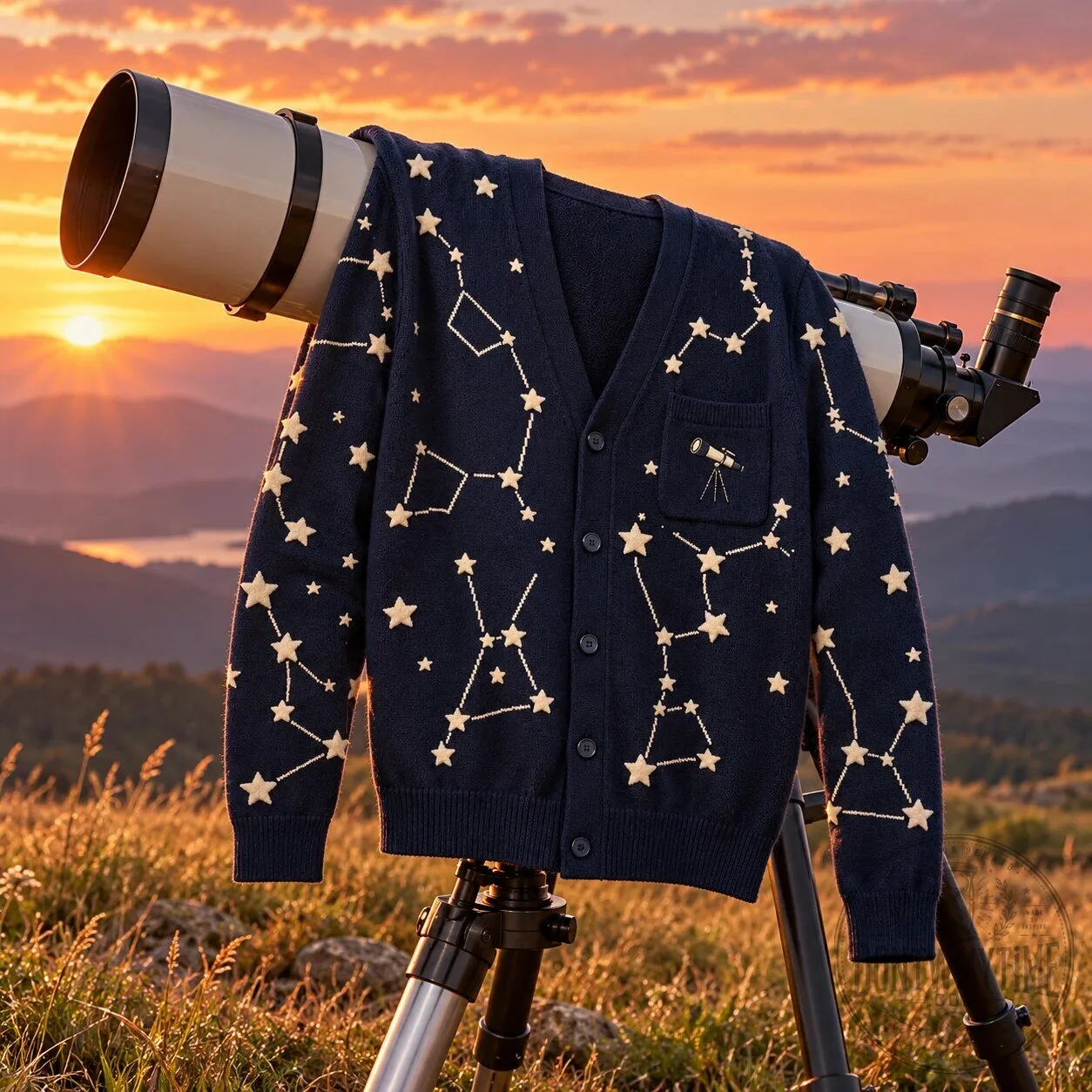 Stargazer Cardigan Celestial Star Pattern Graphic Knit Sweater 6 Stargazer Cardigan Celestial Star Pattern Graphic Knit Sweater product image showing design and details