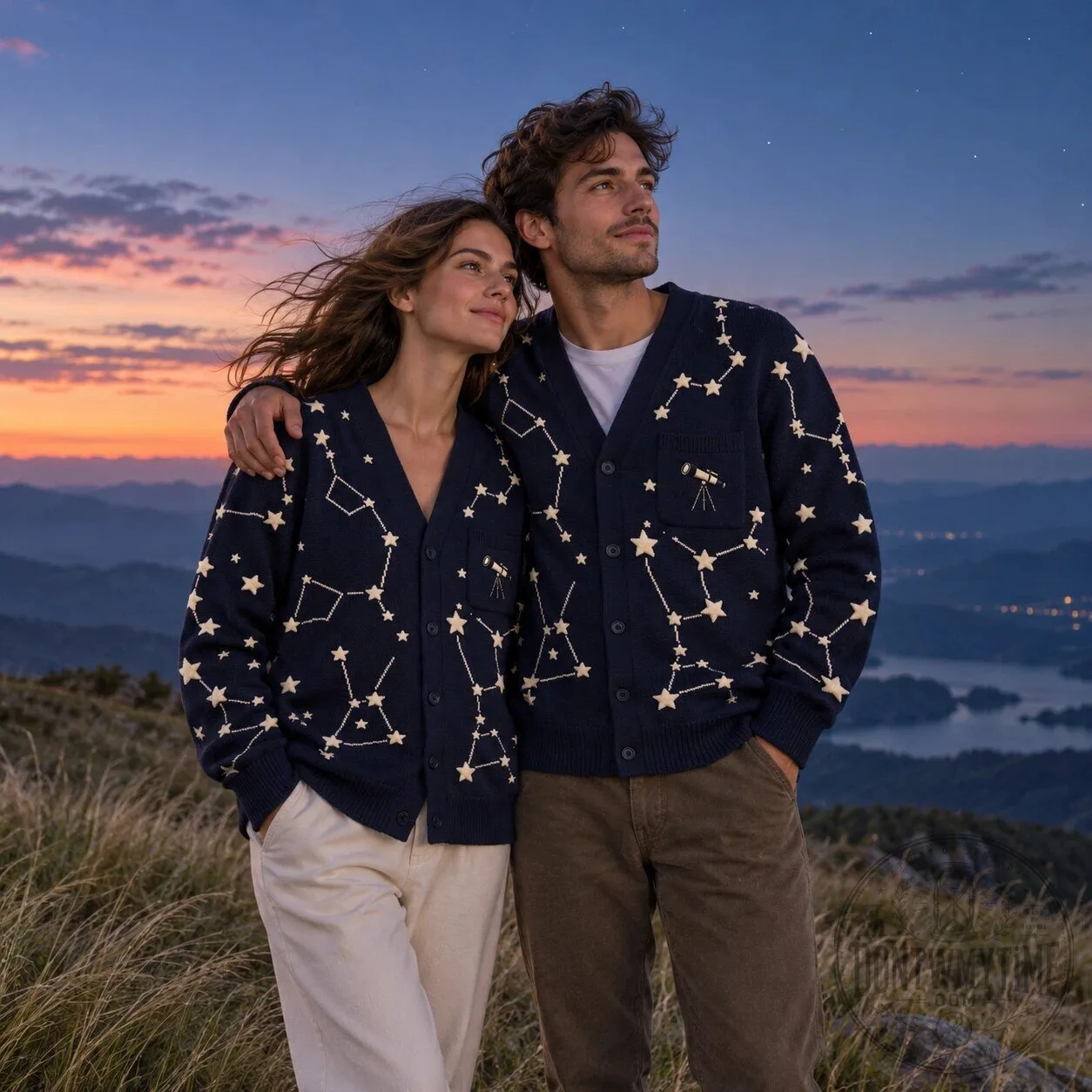 Stargazer Cardigan Celestial Star Pattern Graphic Knit Sweater 7 Stargazer Cardigan Celestial Star Pattern Graphic Knit Sweater product image showing design and details
