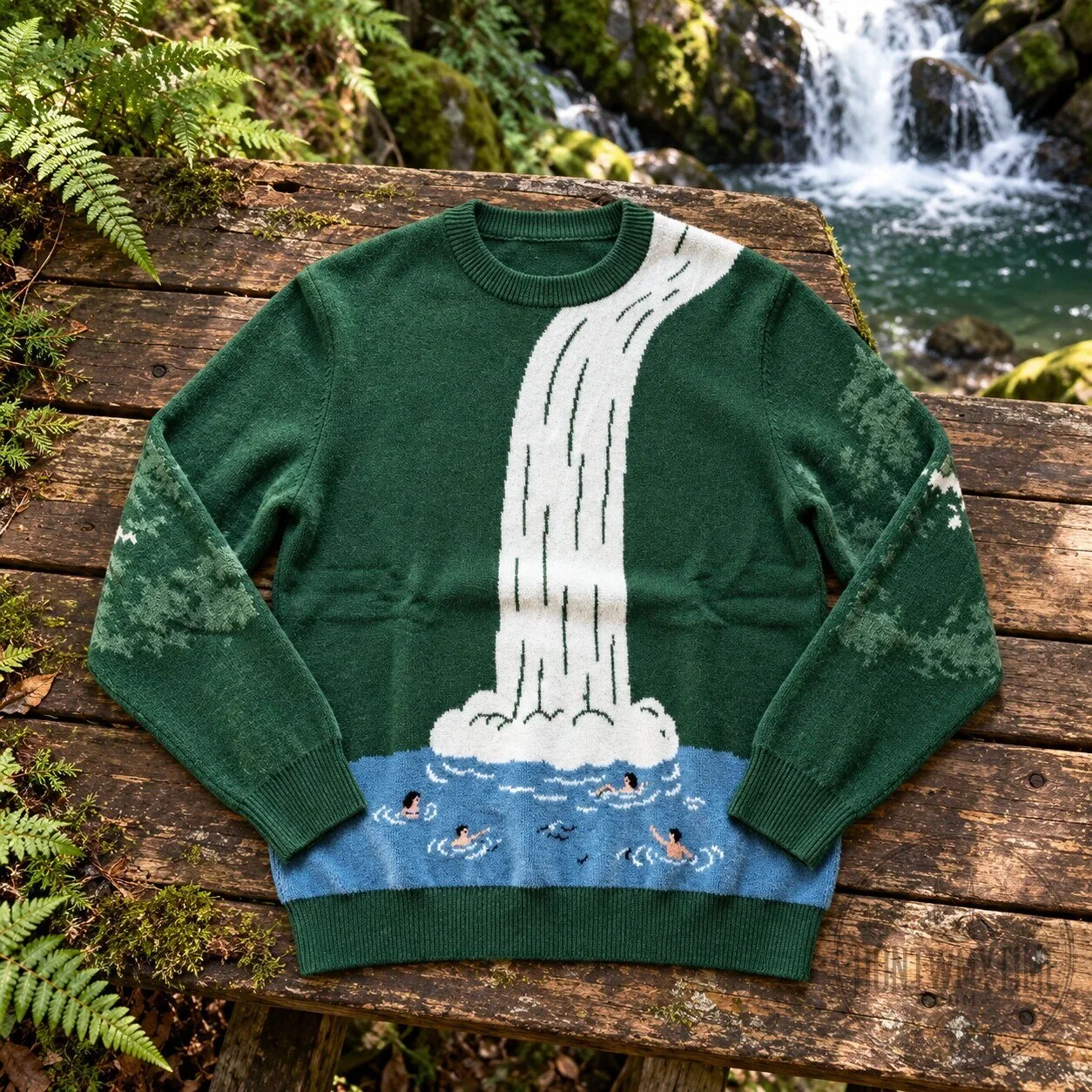 Waterfall Wool Sweater Knitted Pullover