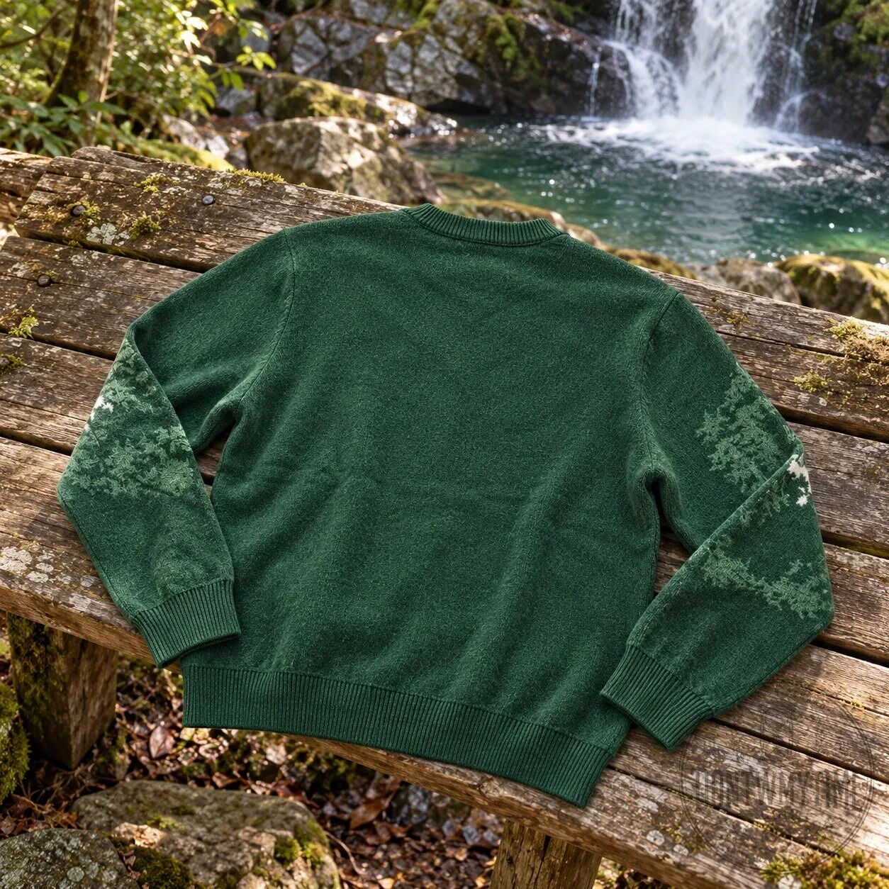 Waterfall Wool Sweater Knitted Pullover 11 Waterfall Wool Sweater Knitted Pullover product image showing design and details