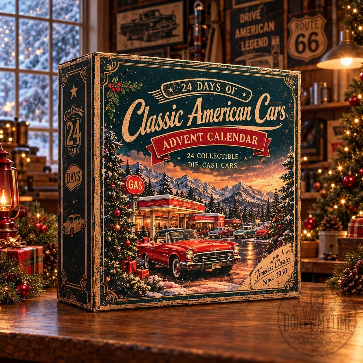 Classic American Cars Advent Calendar 2026 Diecast Model Toys Set 9 Classic American Cars Advent Calendar 2026 Diecast Model Toys Set product image showing design and details