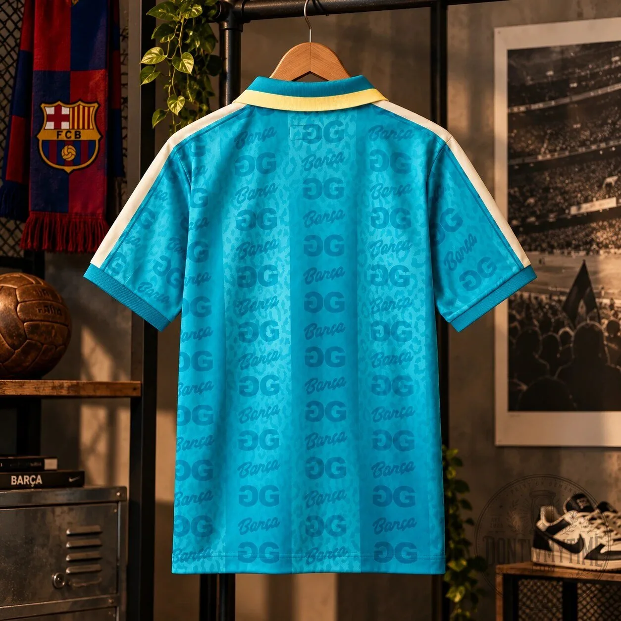 Golf Wang Tyler The Creator x FC Barcelona El Clasico Soccer Jersey 11 Golf Wang Tyler The Creator x FC Barcelona El Clasico Soccer Jersey product image showing design and details