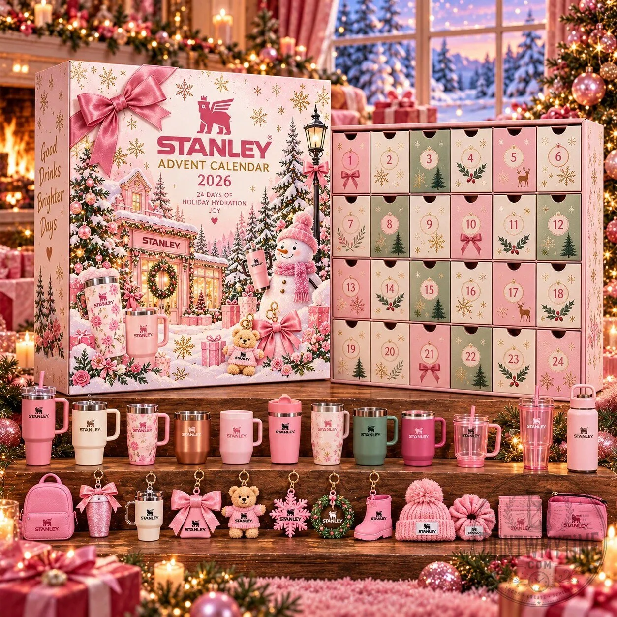 Stanley Cup Christmas Advent Calendar 2026 Mini Tumblers Accessories Set 11 Stanley Cup Christmas Advent Calendar 2026 Mini Tumblers Accessories Set product image showing design and details