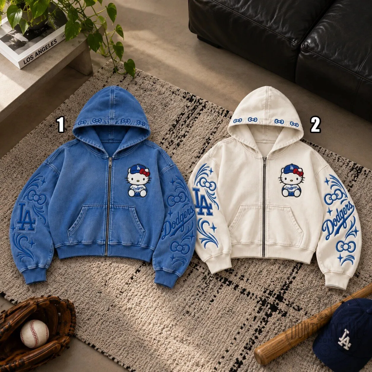 Los Angeles Dodgers x Hello Kitty Zip Up Hoodie