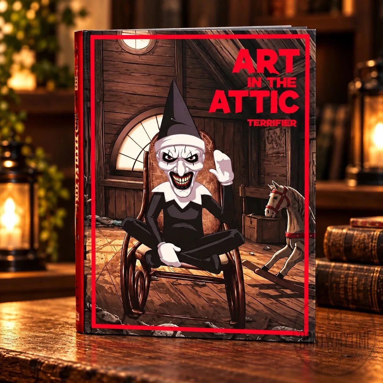Spirit Christmas Art in Thhe Attic Terrifier Art The Scary Clown Doll Toy Set