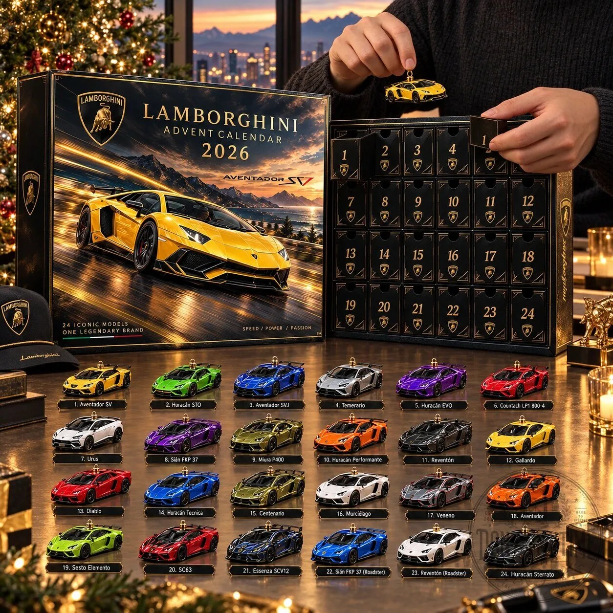 Lamborghini Supercar Advent Calendar 2026 24 Days of Car Set