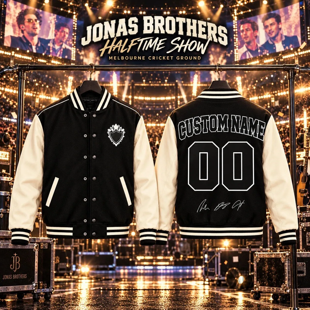 Jonas Brothers Melbourne Halftime Show Varsity Jacket 2026