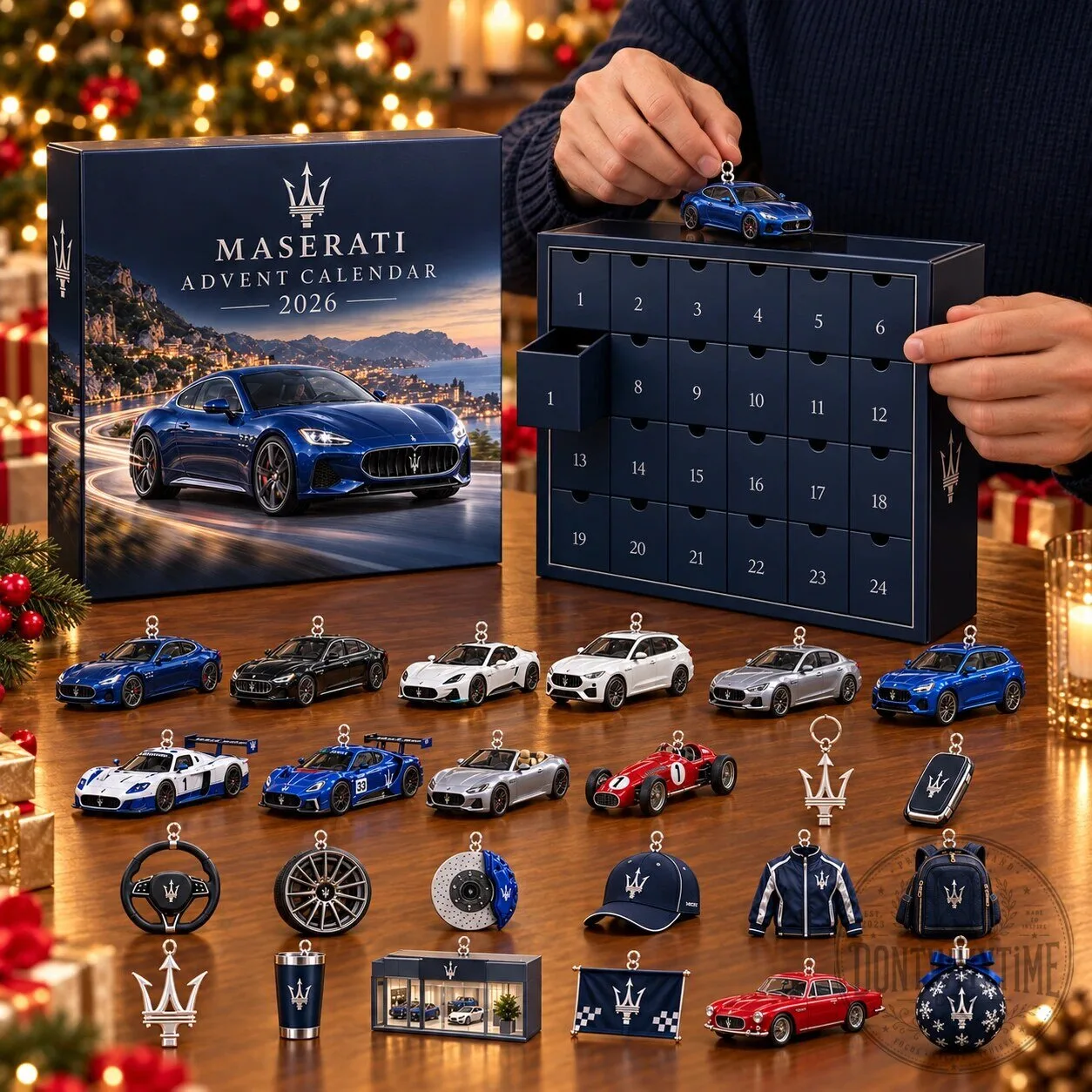 Maserati Advent Calendar 2026 Car Miniatures & Keychains Set