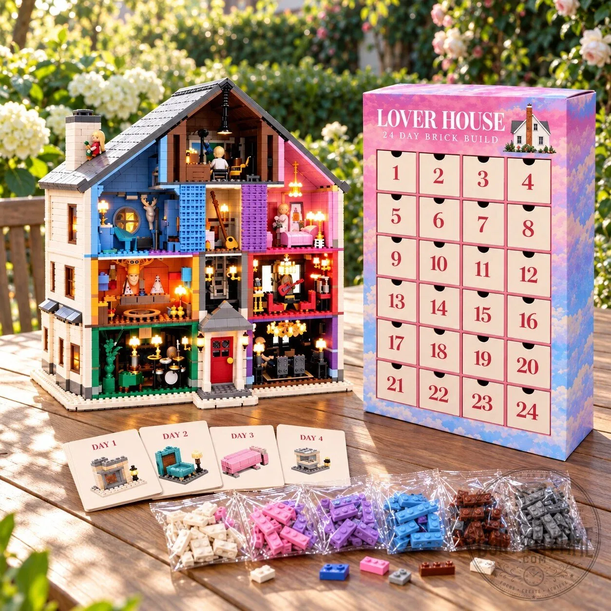 Taylor Swift Lover House Advent Calendar 2026 Building Brick Set