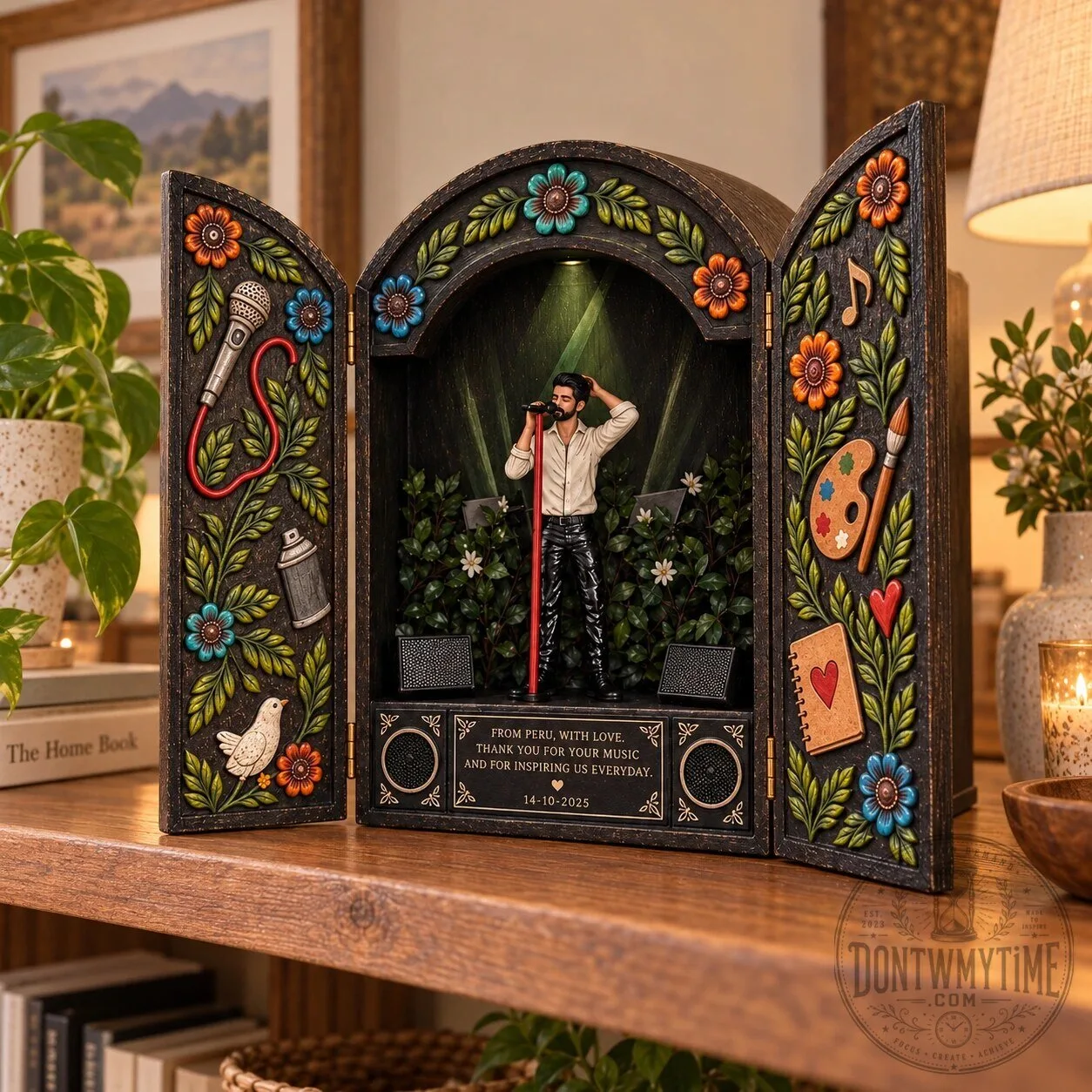 Zayn Malik Custom Peruvian Retablo Ayacuchano Handcrafted Folk Art Box